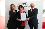 Consegna certificato Aeroporto di Bologna