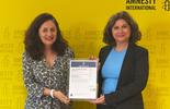 Consegna di certificato UNI/Pdr 125 ad Amnesty Italia