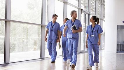 people working in a hospital