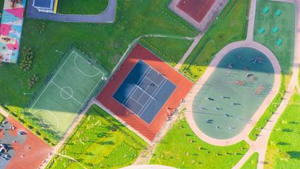 campi sportivi visti dall'alto