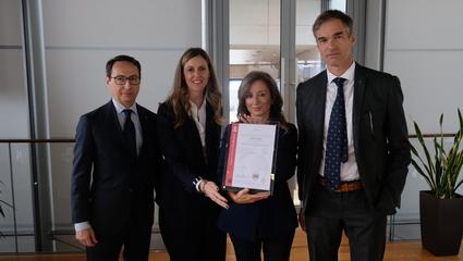 Consegna del certificato a ITAS Mutua