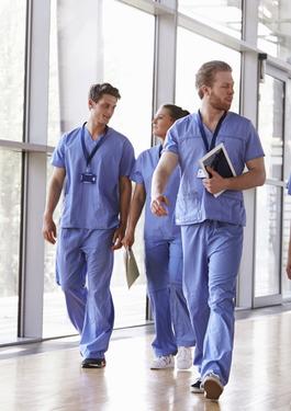 people working in a hospital